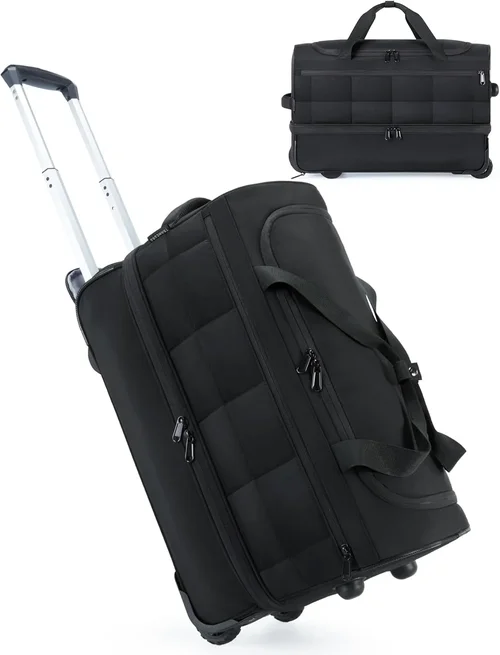 BAGSMART Rolling Duffle Bag wi