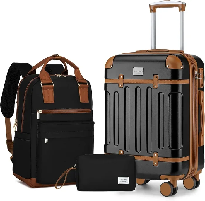 LARVENDER Expandable Carry on