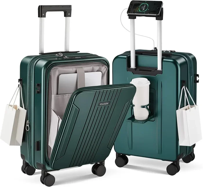 Carry On Luggage with Top Open