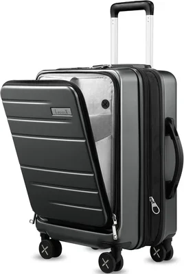 LUGGEX Carry On Luggage, Front